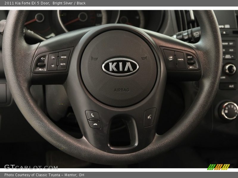 Bright Silver / Black 2011 Kia Forte EX 5 Door