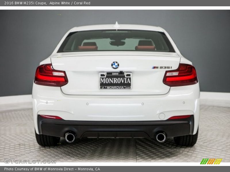 Alpine White / Coral Red 2016 BMW M235i Coupe