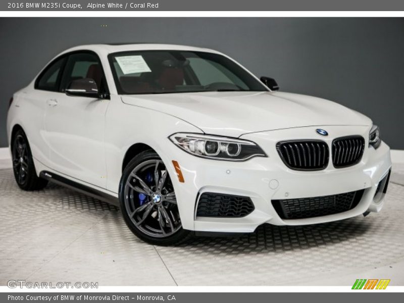 Alpine White / Coral Red 2016 BMW M235i Coupe