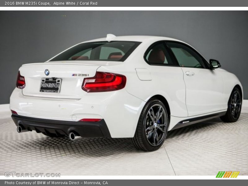 Alpine White / Coral Red 2016 BMW M235i Coupe