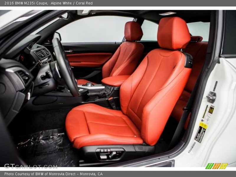 Alpine White / Coral Red 2016 BMW M235i Coupe