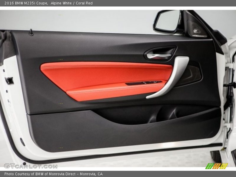 Alpine White / Coral Red 2016 BMW M235i Coupe