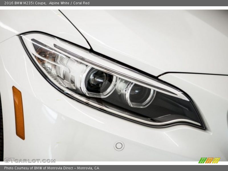 Alpine White / Coral Red 2016 BMW M235i Coupe