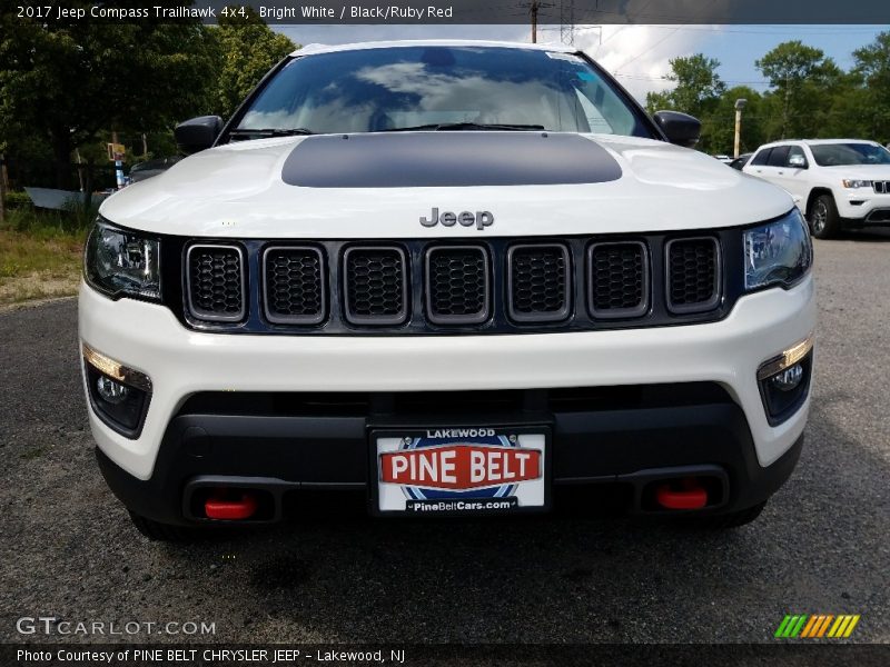 Bright White / Black/Ruby Red 2017 Jeep Compass Trailhawk 4x4