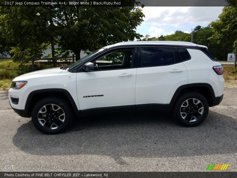 Bright White / Black/Ruby Red 2017 Jeep Compass Trailhawk 4x4