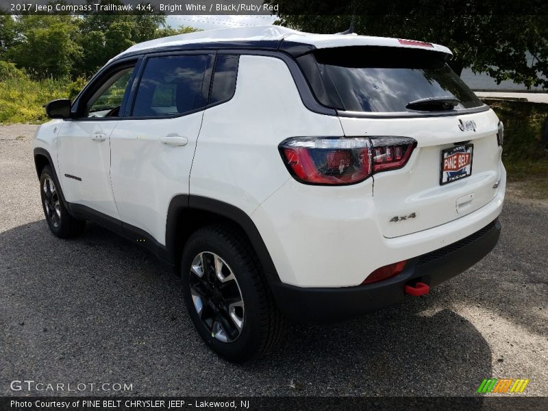 Bright White / Black/Ruby Red 2017 Jeep Compass Trailhawk 4x4