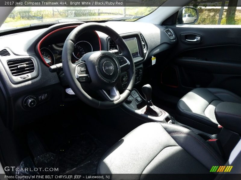 Bright White / Black/Ruby Red 2017 Jeep Compass Trailhawk 4x4