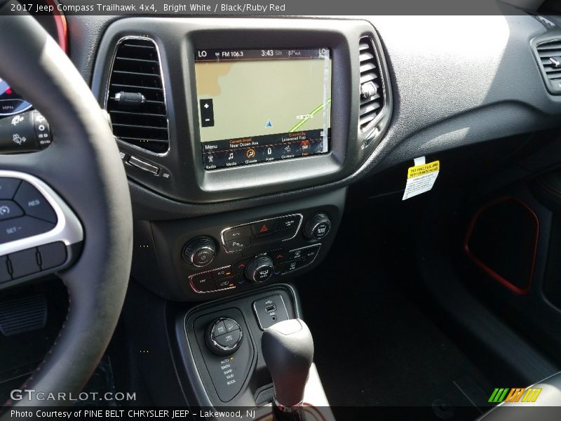 Bright White / Black/Ruby Red 2017 Jeep Compass Trailhawk 4x4