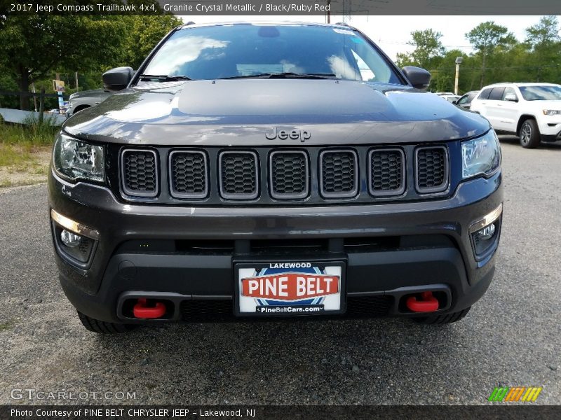 Granite Crystal Metallic / Black/Ruby Red 2017 Jeep Compass Trailhawk 4x4