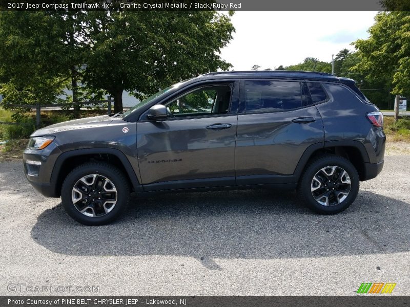 Granite Crystal Metallic / Black/Ruby Red 2017 Jeep Compass Trailhawk 4x4