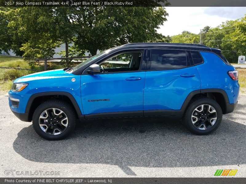 Laser Blue Pearl / Black/Ruby Red 2017 Jeep Compass Trailhawk 4x4