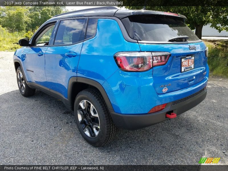 Laser Blue Pearl / Black/Ruby Red 2017 Jeep Compass Trailhawk 4x4