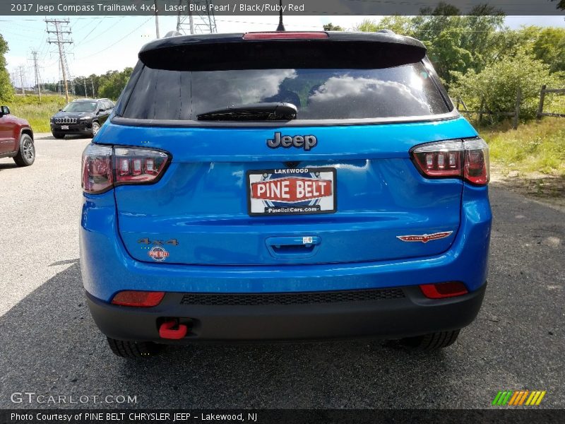 Laser Blue Pearl / Black/Ruby Red 2017 Jeep Compass Trailhawk 4x4