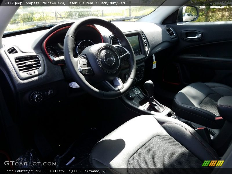 Laser Blue Pearl / Black/Ruby Red 2017 Jeep Compass Trailhawk 4x4