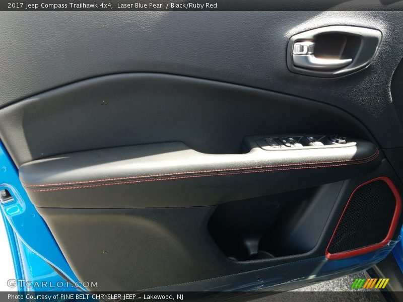 Laser Blue Pearl / Black/Ruby Red 2017 Jeep Compass Trailhawk 4x4