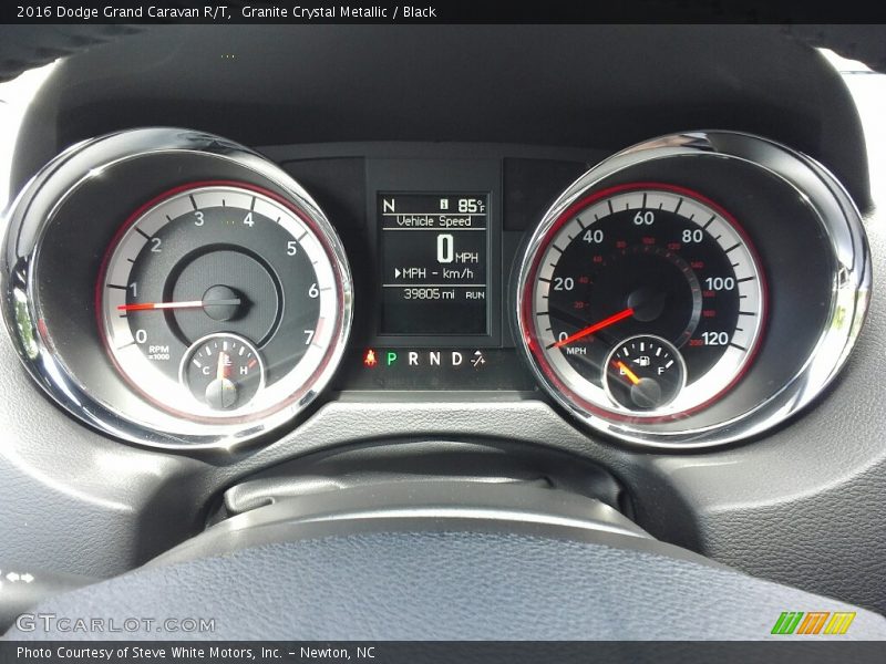 Granite Crystal Metallic / Black 2016 Dodge Grand Caravan R/T