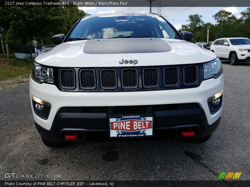Bright White / Black/Ruby Red 2017 Jeep Compass Trailhawk 4x4