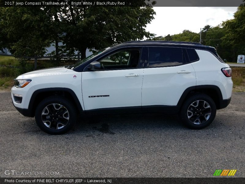 Bright White / Black/Ruby Red 2017 Jeep Compass Trailhawk 4x4