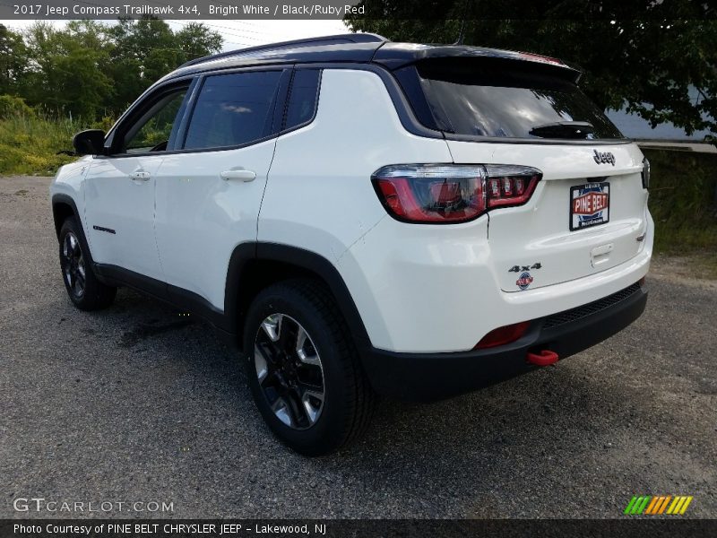 Bright White / Black/Ruby Red 2017 Jeep Compass Trailhawk 4x4