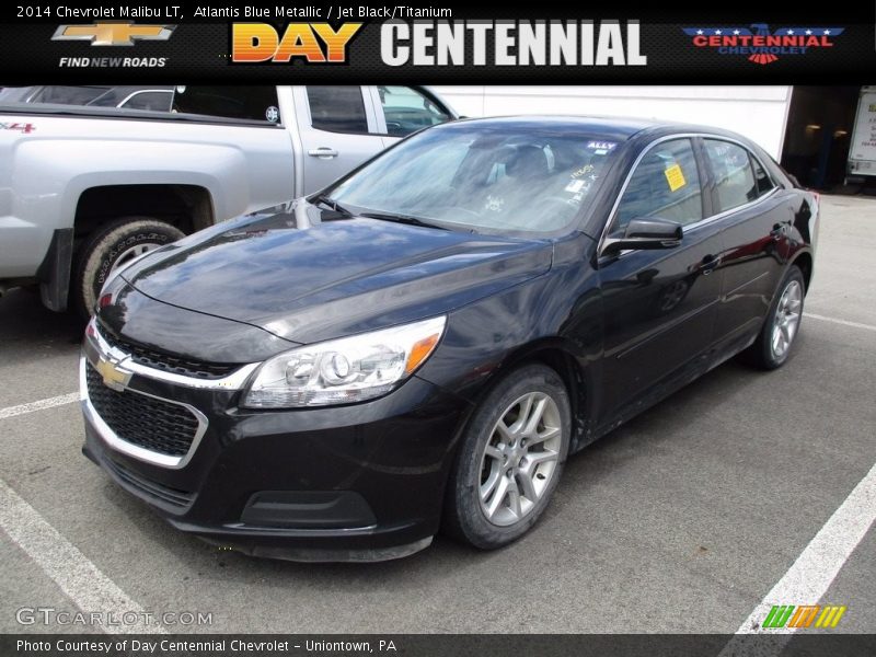 Atlantis Blue Metallic / Jet Black/Titanium 2014 Chevrolet Malibu LT