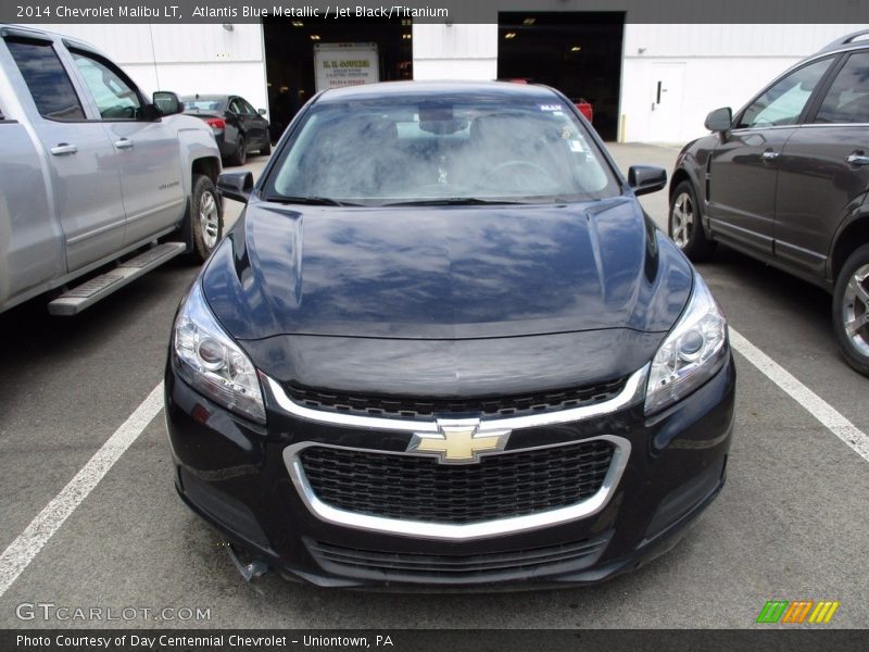 Atlantis Blue Metallic / Jet Black/Titanium 2014 Chevrolet Malibu LT