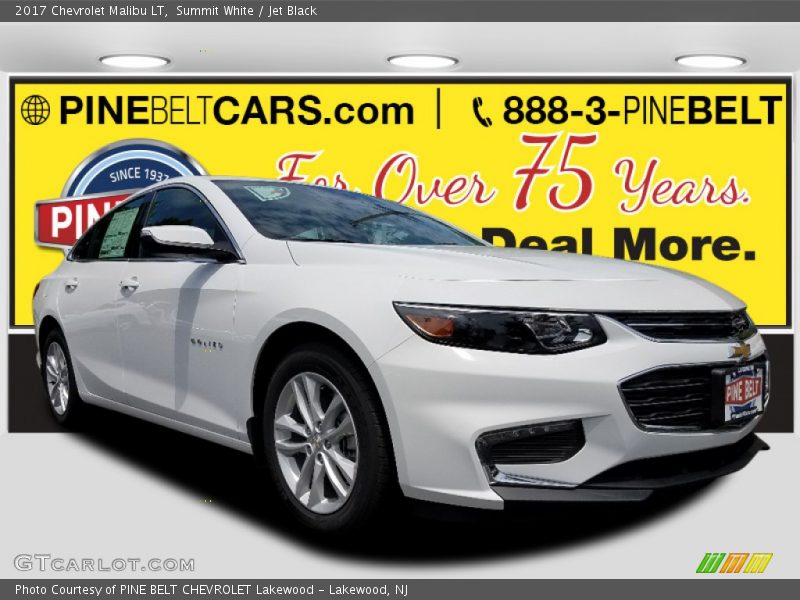 Summit White / Jet Black 2017 Chevrolet Malibu LT