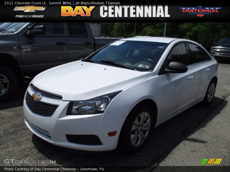 Summit White / Jet Black/Medium Titanium 2012 Chevrolet Cruze LS