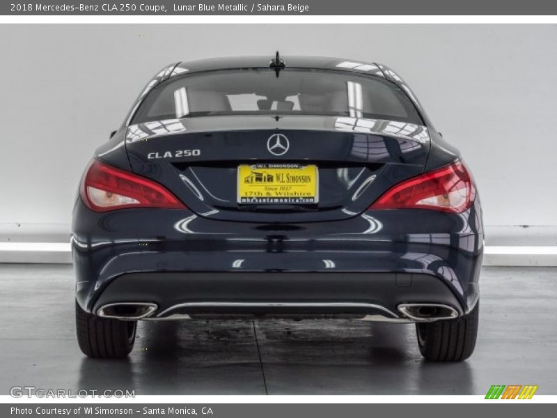 Lunar Blue Metallic / Sahara Beige 2018 Mercedes-Benz CLA 250 Coupe