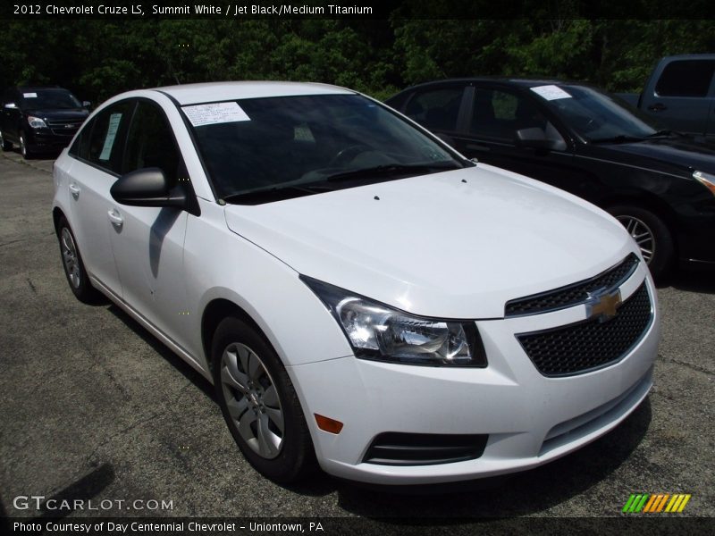 Summit White / Jet Black/Medium Titanium 2012 Chevrolet Cruze LS