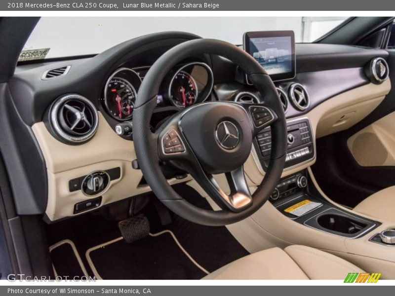 Lunar Blue Metallic / Sahara Beige 2018 Mercedes-Benz CLA 250 Coupe