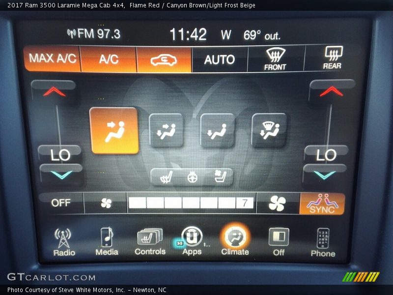 Controls of 2017 3500 Laramie Mega Cab 4x4