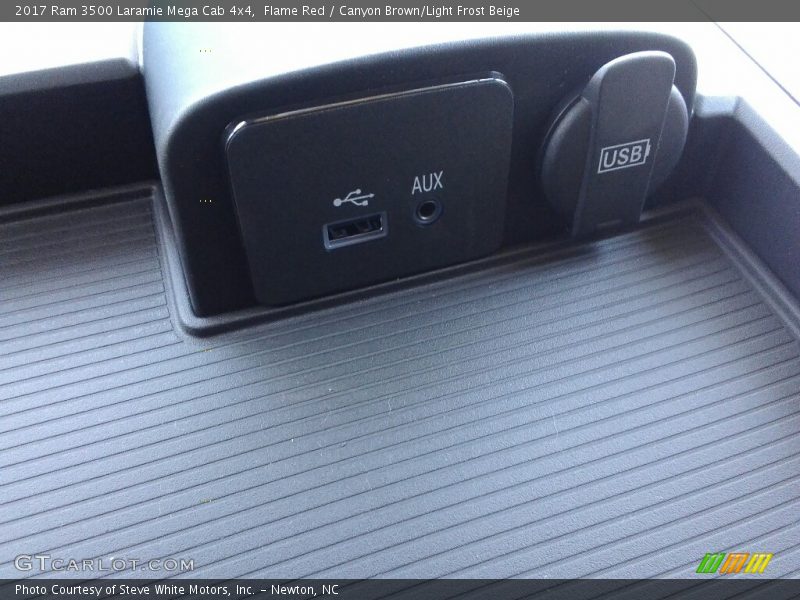 Flame Red / Canyon Brown/Light Frost Beige 2017 Ram 3500 Laramie Mega Cab 4x4