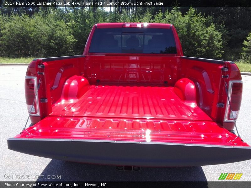 Flame Red / Canyon Brown/Light Frost Beige 2017 Ram 3500 Laramie Mega Cab 4x4