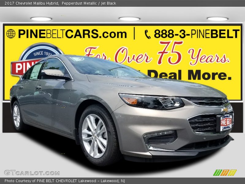 Pepperdust Metallic / Jet Black 2017 Chevrolet Malibu Hybrid