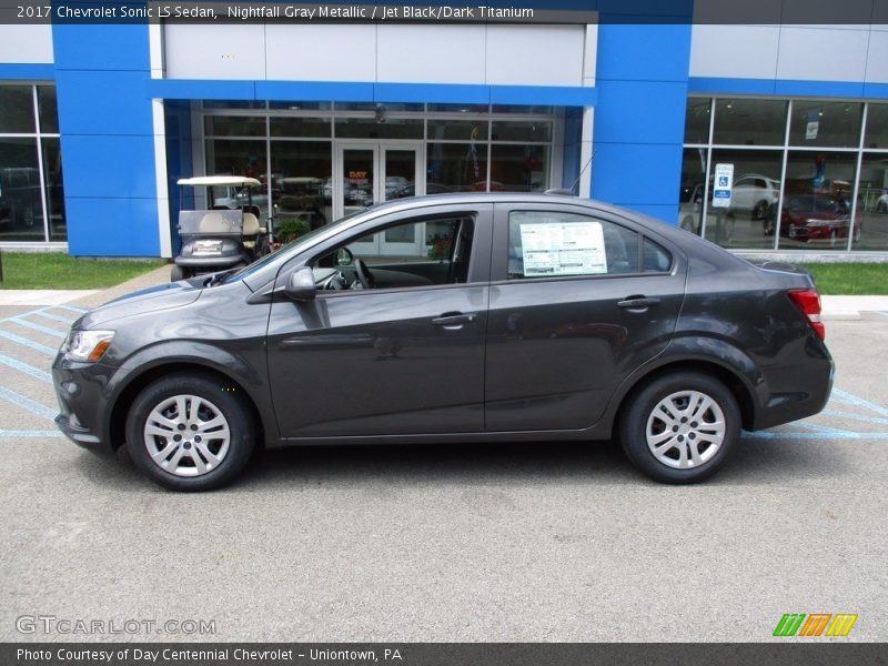 Nightfall Gray Metallic / Jet Black/Dark Titanium 2017 Chevrolet Sonic LS Sedan