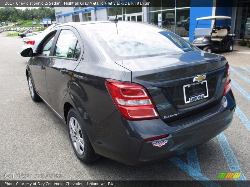 Nightfall Gray Metallic / Jet Black/Dark Titanium 2017 Chevrolet Sonic LS Sedan
