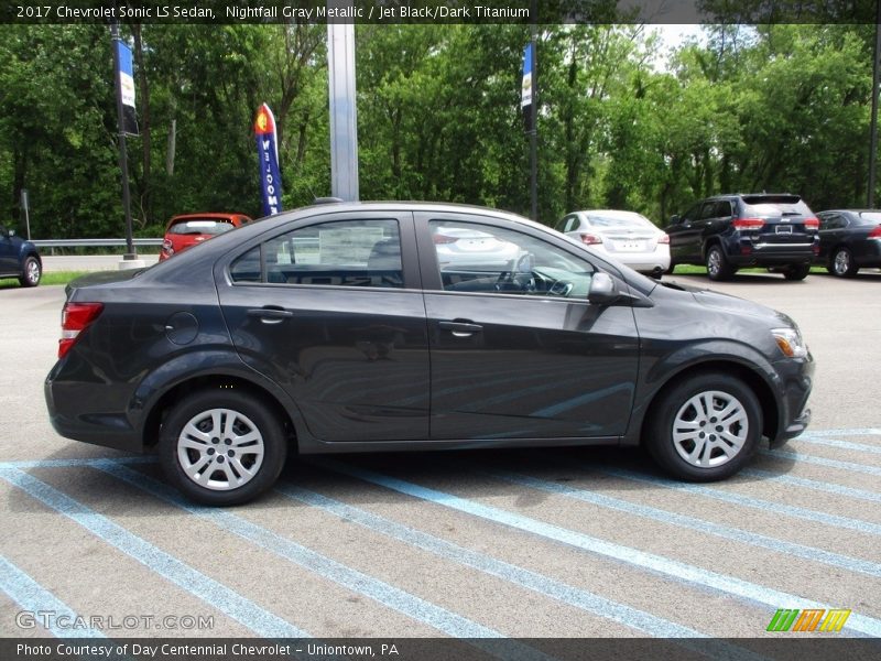 Nightfall Gray Metallic / Jet Black/Dark Titanium 2017 Chevrolet Sonic LS Sedan
