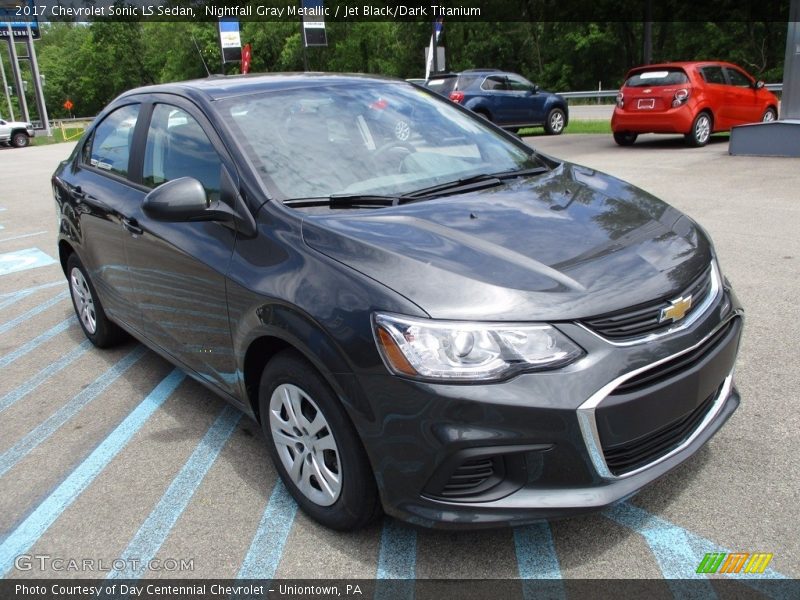 Nightfall Gray Metallic / Jet Black/Dark Titanium 2017 Chevrolet Sonic LS Sedan