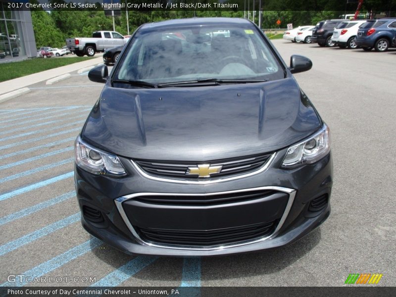 Nightfall Gray Metallic / Jet Black/Dark Titanium 2017 Chevrolet Sonic LS Sedan