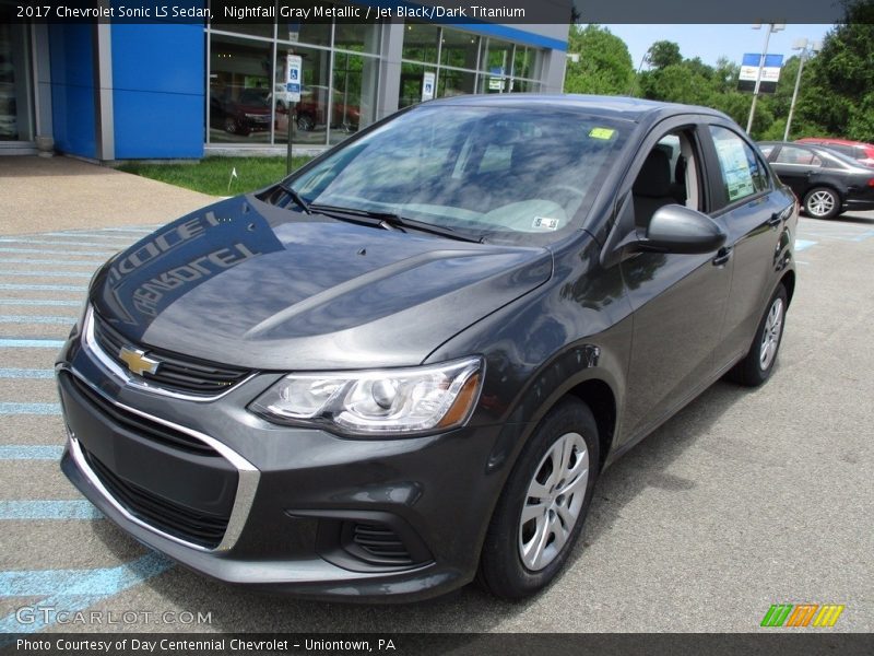 Nightfall Gray Metallic / Jet Black/Dark Titanium 2017 Chevrolet Sonic LS Sedan