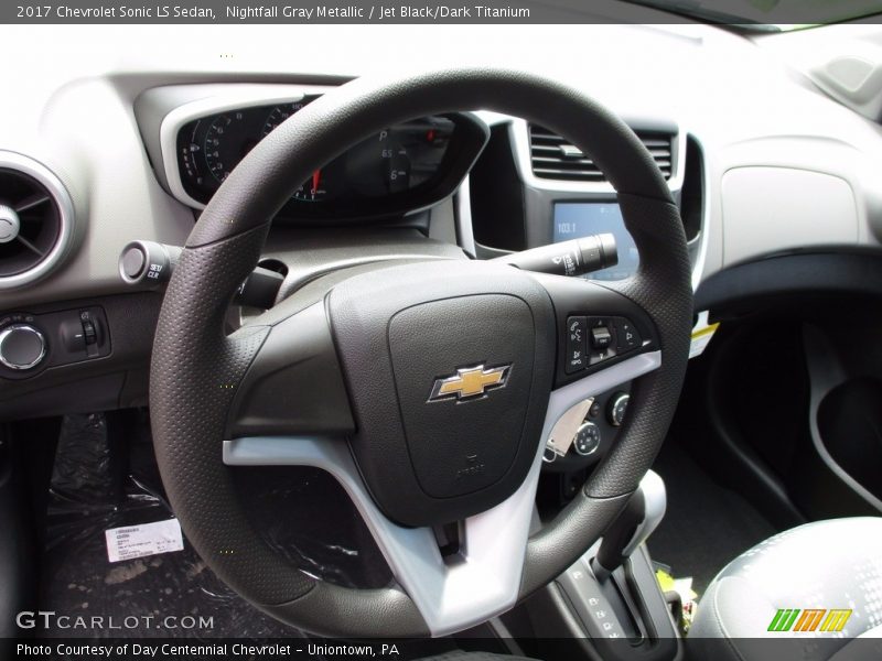 Nightfall Gray Metallic / Jet Black/Dark Titanium 2017 Chevrolet Sonic LS Sedan