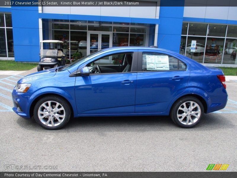 Kinetic Blue Metallic / Jet Black/Dark Titanium 2017 Chevrolet Sonic LS Sedan