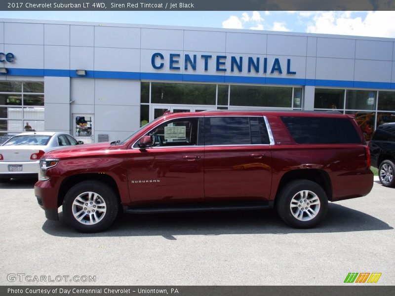 Siren Red Tintcoat / Jet Black 2017 Chevrolet Suburban LT 4WD