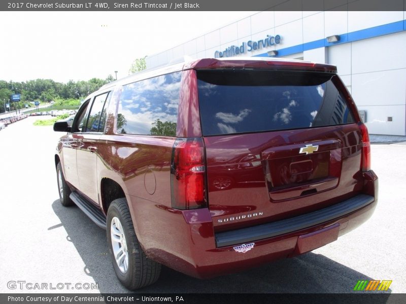 Siren Red Tintcoat / Jet Black 2017 Chevrolet Suburban LT 4WD