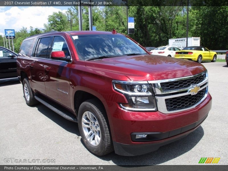 Siren Red Tintcoat / Jet Black 2017 Chevrolet Suburban LT 4WD