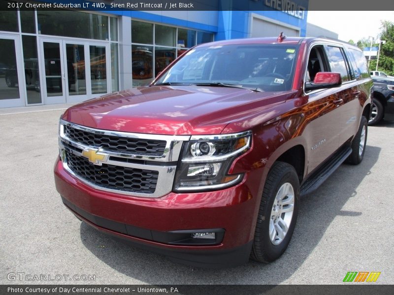 Siren Red Tintcoat / Jet Black 2017 Chevrolet Suburban LT 4WD