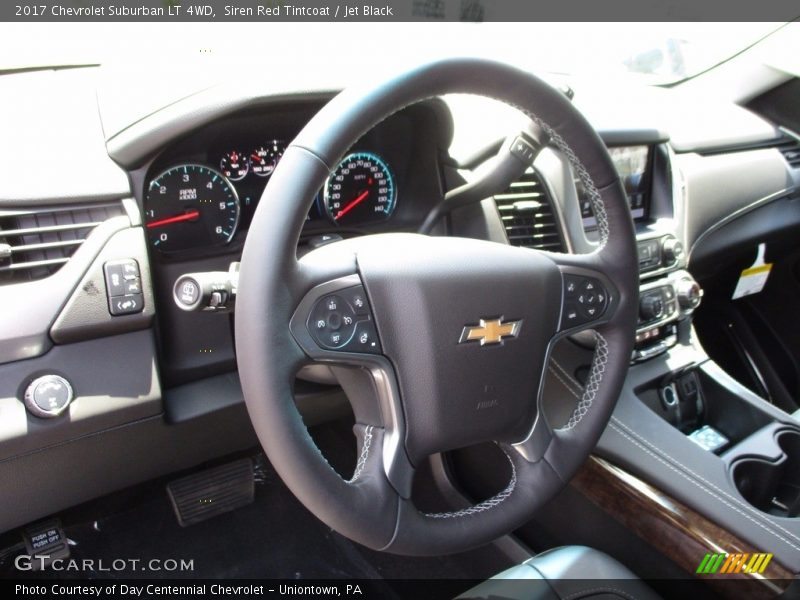 Siren Red Tintcoat / Jet Black 2017 Chevrolet Suburban LT 4WD