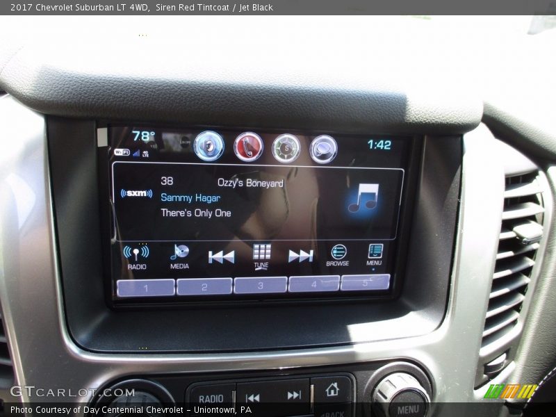 Siren Red Tintcoat / Jet Black 2017 Chevrolet Suburban LT 4WD