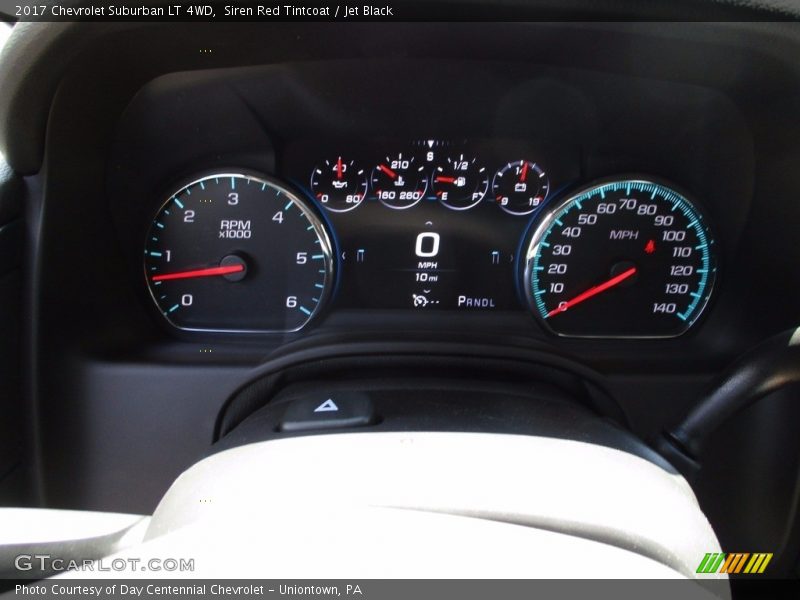 Siren Red Tintcoat / Jet Black 2017 Chevrolet Suburban LT 4WD