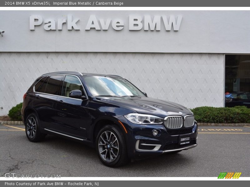 Imperial Blue Metallic / Canberra Beige 2014 BMW X5 xDrive35i